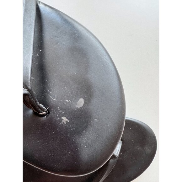 TKEES Lily Liners Black Leather Round Toe Thong Flip Flops, Size 6/37 - Picture 6 of 11